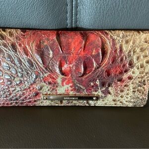 Brahmin Red and Tan Women's Wallet